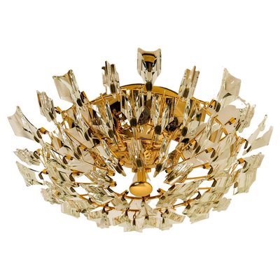 Crystal and Gilded Flush Mount or Sconce by Oscar Torlasco for Stilkronen-VDW-1076473