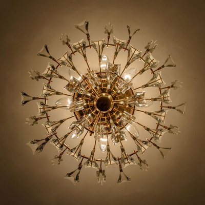 Crystal and Gilded Flush Mount or Sconce by Oscar Torlasco for Stilkronen-VDW-1076473