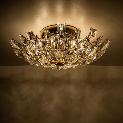 Crystal and Gilded Flush Mount or Sconce by Oscar Torlasco for Stilkronen-VDW-1076473