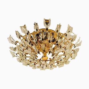 Crystal and Gilded Flush Mount or Sconce by Oscar Torlasco for Stilkronen-VDW-1076473