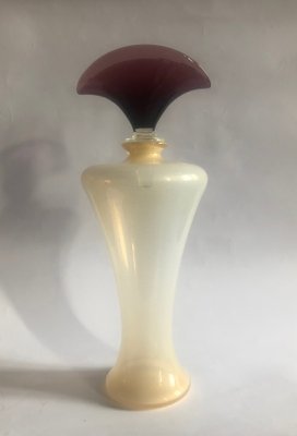 Crystal and Gold Murano Glass Bottle with Cap from Vetreria Anfora, 1986-ECV-655629