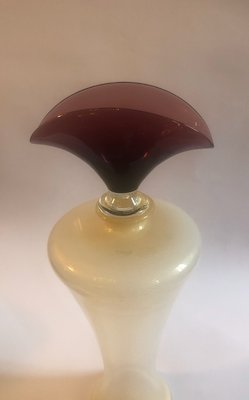 Crystal and Gold Murano Glass Bottle with Cap from Vetreria Anfora, 1986-ECV-655629