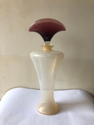 Crystal and Gold Murano Glass Bottle with Cap from Vetreria Anfora, 1986-ECV-655629