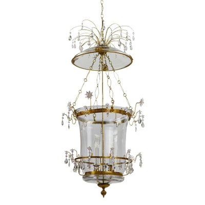 Crystal and Ormolu Mounted 2-Light Lantern, Russia, Early 19th Century-WMV-1767230