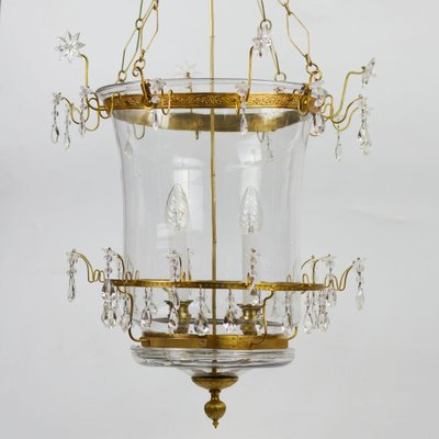 Crystal and Ormolu Mounted 2-Light Lantern, Russia, Early 19th Century-WMV-1767230