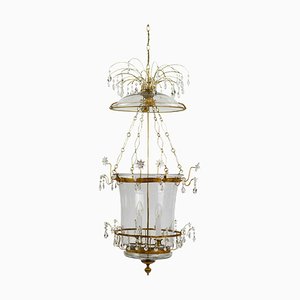 Crystal and Ormolu Mounted 2-Light Lantern, Russia, Early 19th Century-WMV-1767230