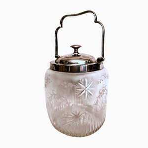 Crystal and Silver-Plated Ice Bucket with Lid from Mappin & Brothers-QRS-1151203