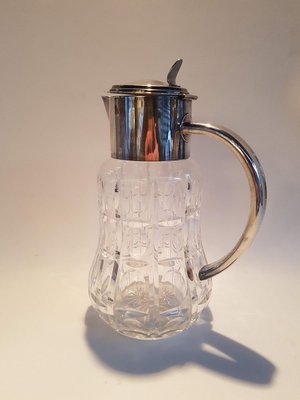 Crystal and Silver-Plated Metal Jug-EHL-830277