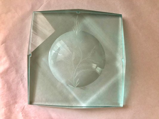 Crystal Ashtray by Pietro Chiesa for Fontana Arte, 1950s-OLY-540744