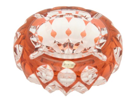 Crystal Ashtray from Val Saint Lambert, Set of 2-MJY-1148688