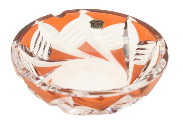 Crystal Ashtray from Val Saint Lambert, Set of 2-MJY-1148688