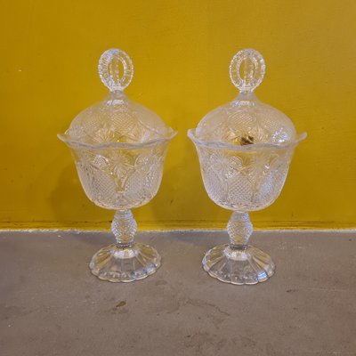 Crystal Bonbonnières from Royal Crystal Rock, Italy, 1980s, Set of 2-VHW-1803180