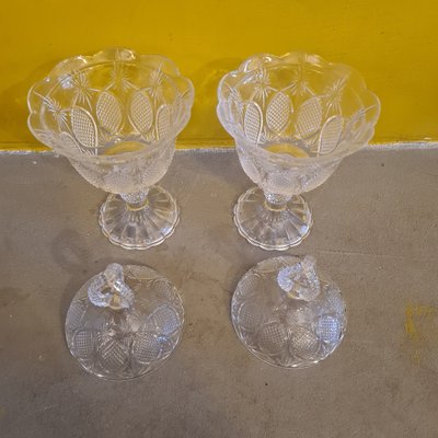 Crystal Bonbonnières from Royal Crystal Rock, Italy, 1980s, Set of 2-VHW-1803180