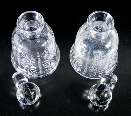 Crystal Bottles from Baccarat, 1940s, Set of 2-OJE-1719736