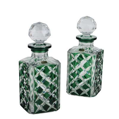 Crystal Bottles from Val Saint Lambert, Set of 2-VMM-1756162