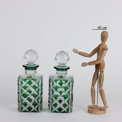 Crystal Bottles from Val Saint Lambert, Set of 2-VMM-1756162