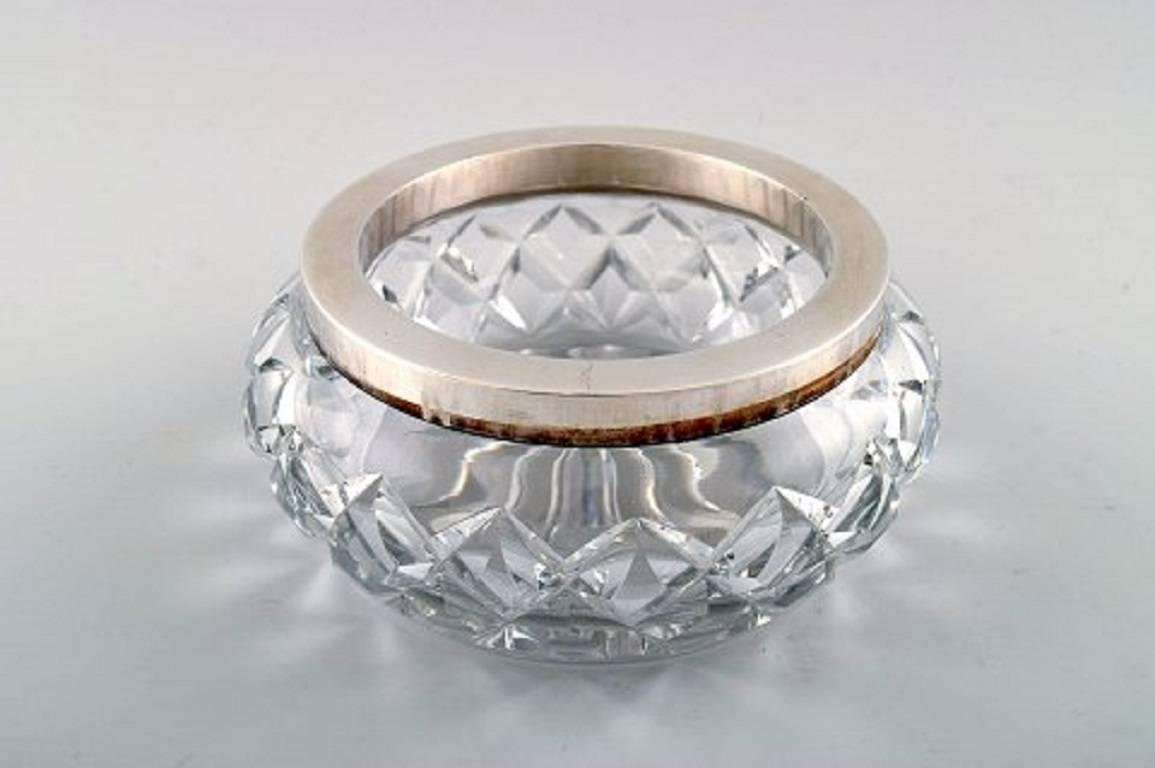 Crystal Bowl with Silver Border, 1930s