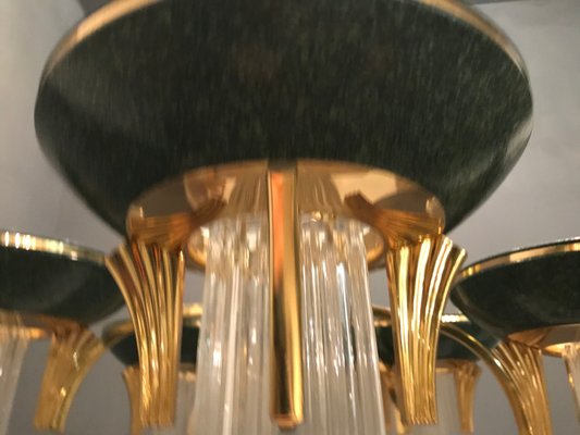 Crystal Brass Chandelier, 1970s-JJC-666967