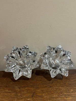 Crystal Candlesticks by Pierre Davesn, Set of 2-AVC-1284391