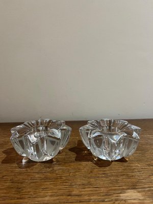 Crystal Candlesticks by Pierre Davesn, Set of 2-AVC-1284391