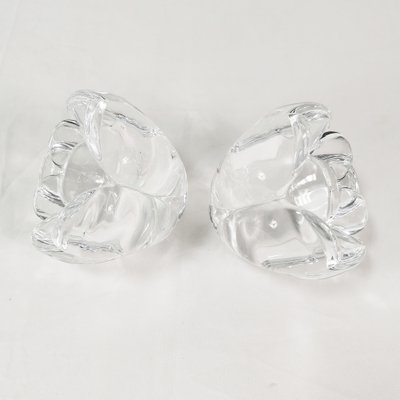 Crystal Candlesticks from Royal Copenhagen, Denmark, 1980s, Set of 2-ZTG-1756519