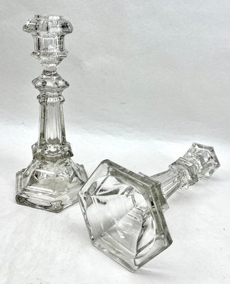 Crystal Candlesticks from Val Saint Lambert, Belgium, 1900s, Set of 2-MJY-1769406