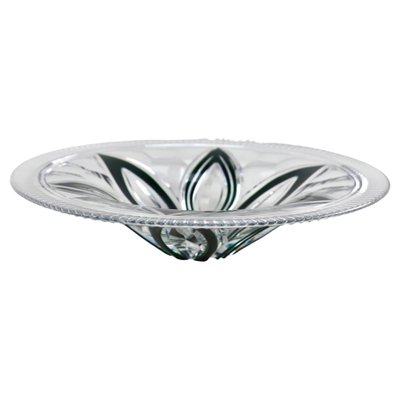 Crystal Centerpiece Fruits Bowl Cut to Clear from Val Saint Lambert, 1950-MJY-1394560