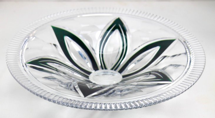 Crystal Centerpiece Fruits Bowl Cut to Clear from Val Saint Lambert, 1950-MJY-1394560