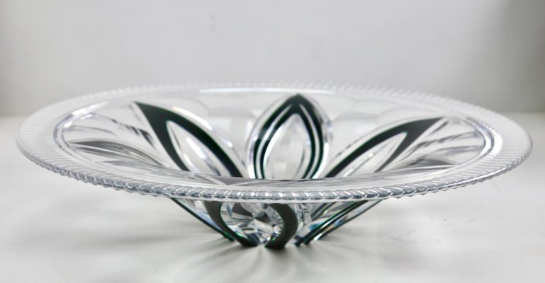 Crystal Centerpiece Fruits Bowl Cut to Clear from Val Saint Lambert, 1950-MJY-1394560