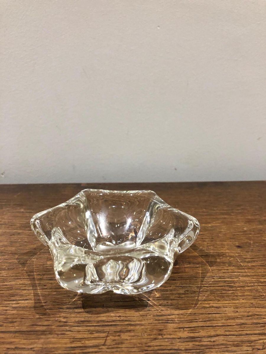 Crystal Champagne Color Bowl from Daum, 1950s