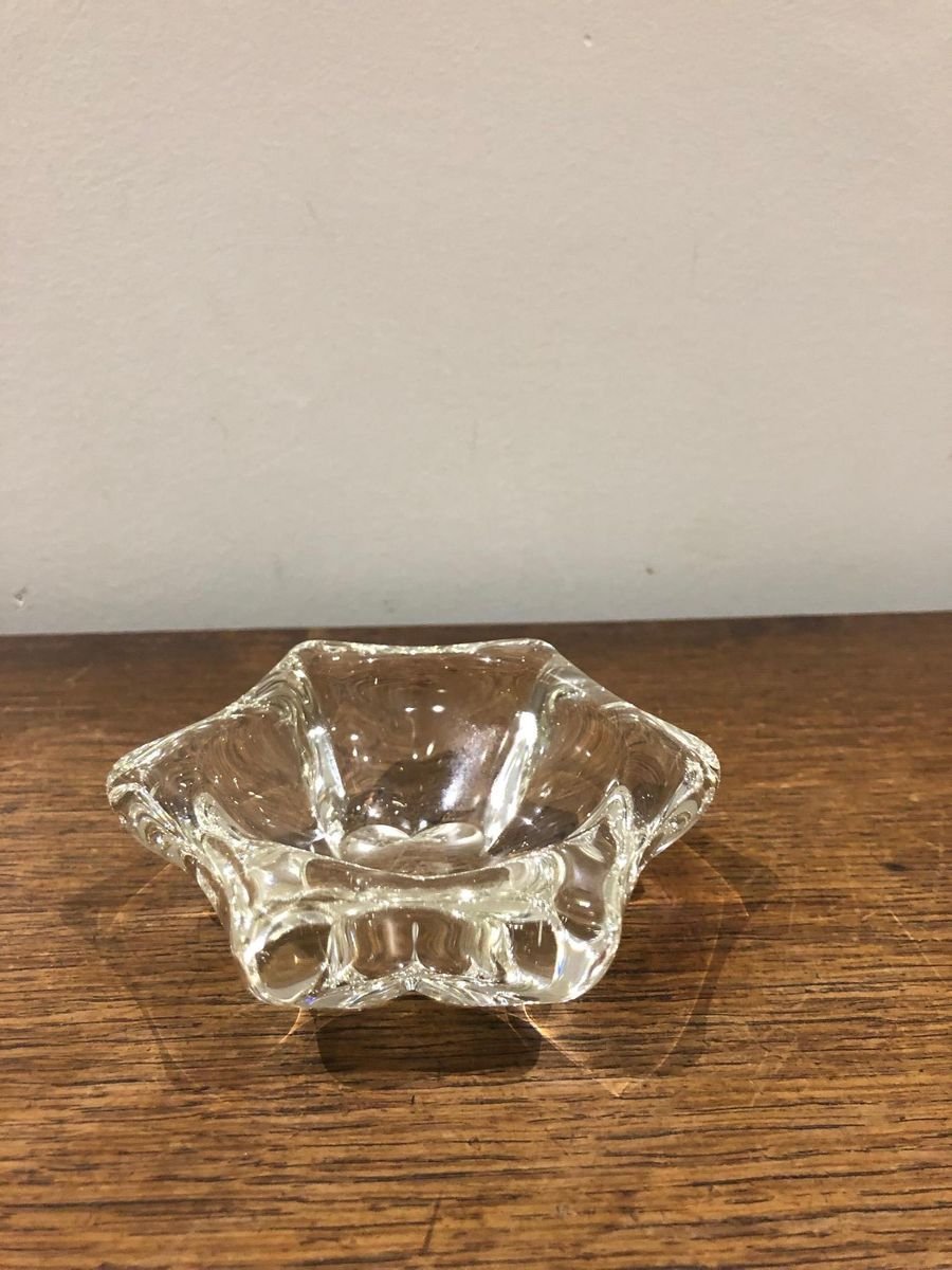 Crystal Champagne Color Bowl from Daum, 1950s