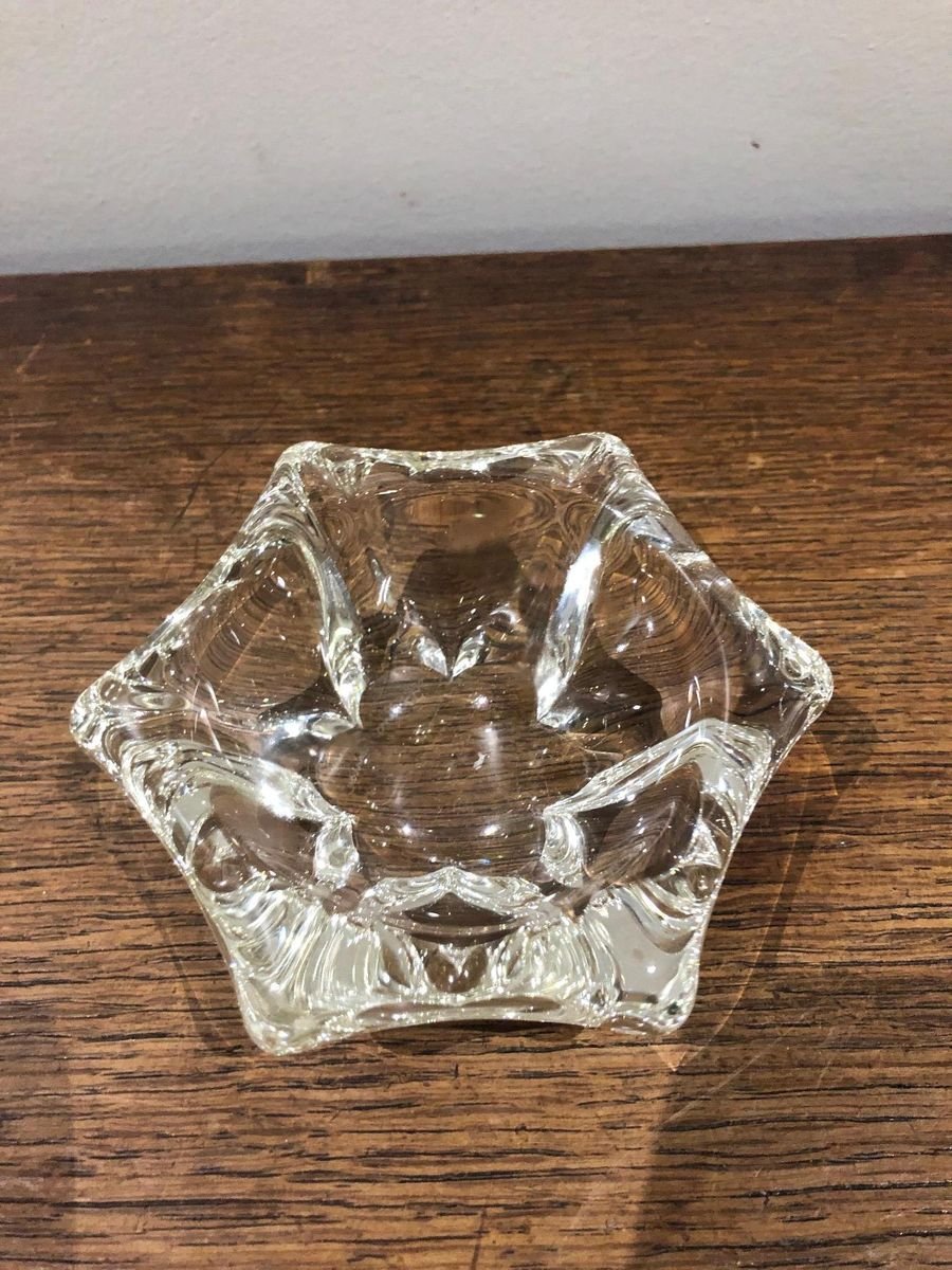 Crystal Champagne Color Bowl from Daum, 1950s