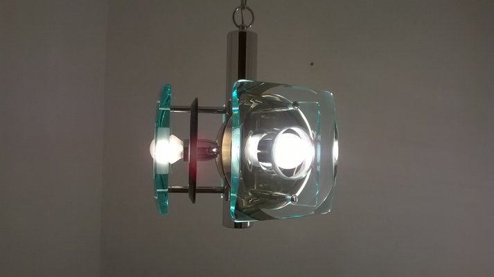 Crystal Chandelier from Fontana Arte, 1960s-EI-547082