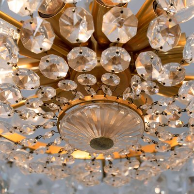 Crystal Chandelier in Brass and Crystal Glass from Bakalowits & Söhne, 1960s-VDW-829108