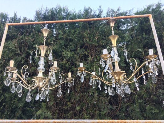 Crystal Chandeliers, 1960s, Set of 2-WQQ-623735