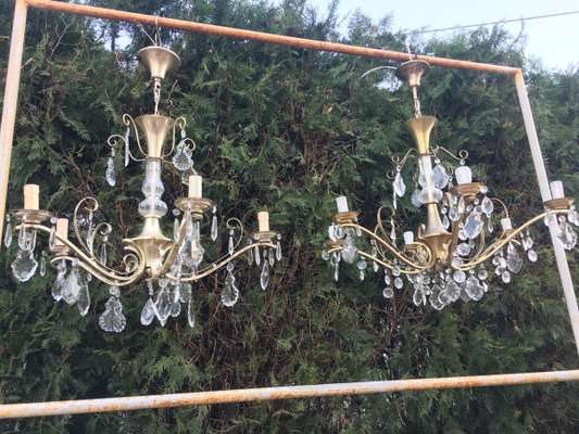 Crystal Chandeliers, 1960s, Set of 2-WQQ-623735