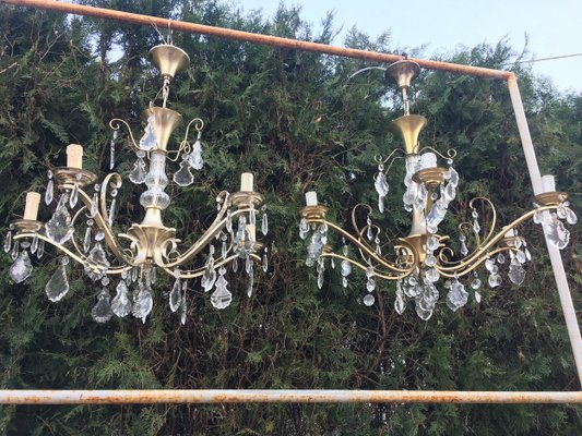 Crystal Chandeliers, 1960s, Set of 2-WQQ-623735