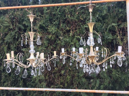 Crystal Chandeliers, 1960s, Set of 2-WQQ-623735