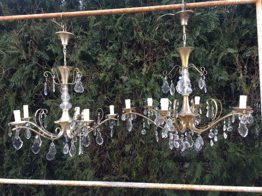 Crystal Chandeliers, 1960s, Set of 2-WQQ-623735