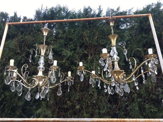 Crystal Chandeliers, 1960s, Set of 2-WQQ-623735