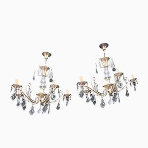 Crystal Chandeliers, 1960s, Set of 2-WQQ-623735