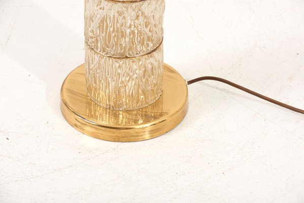 Crystal Floor Lamp with Brass Elements, 1970s-SFD-1089446