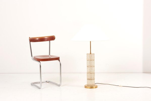 Crystal Floor Lamp with Brass Elements, 1970s-SFD-1089446