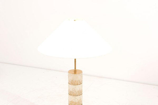 Crystal Floor Lamp with Brass Elements, 1970s-SFD-1089446