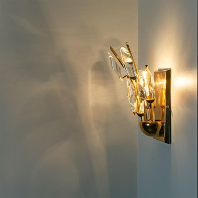 Crystal Gilded Brass Sconces from Stillkronen, 1975-VDW-1776410