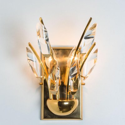 Crystal Gilded Brass Sconces from Stillkronen, 1975-VDW-1776410