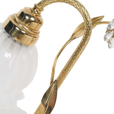 Crystal, Gilt Brass & Blown Murano Glass Table Lamps, 1950s, Set of 2-NJV-857214