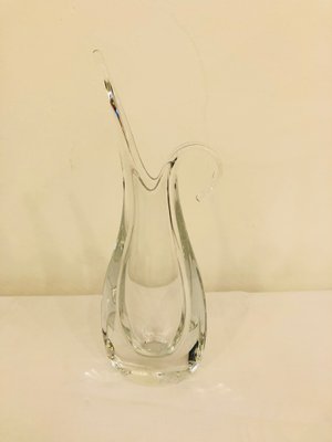 Crystal Glass Art Vase from Art Vannes, France, 1970s-RZY-1250135