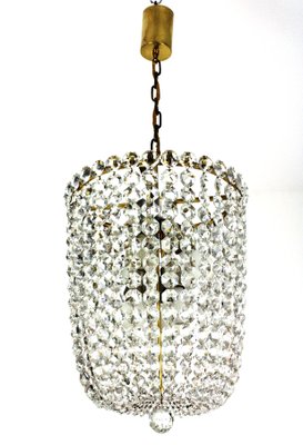 Crystal Glass Chandelier from Kalmar, 1950s-ZWH-2020523