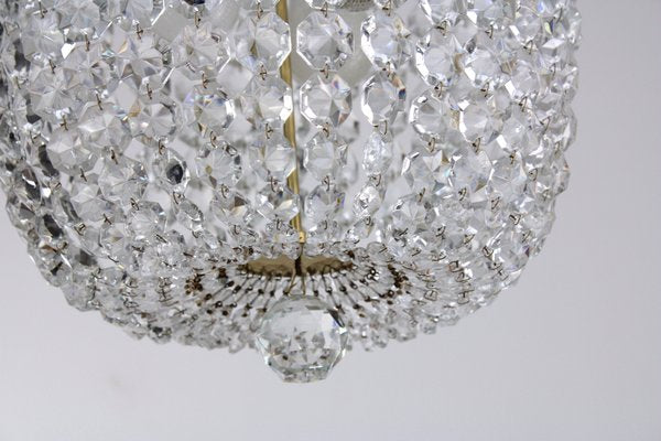 Crystal Glass Chandelier from Kalmar, 1950s-ZWH-2020523